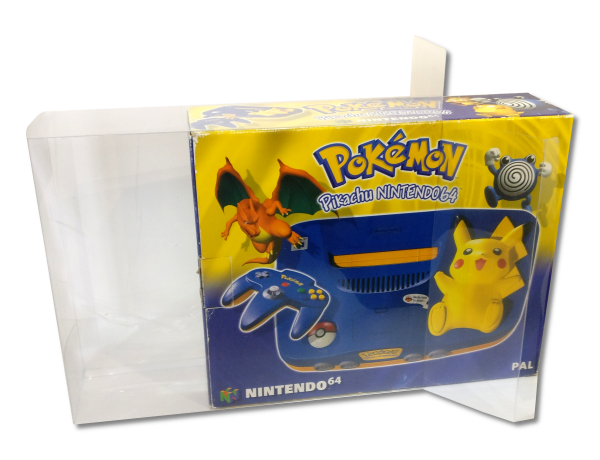 PET Schutzhülle für N64 Pikachu OVP Box