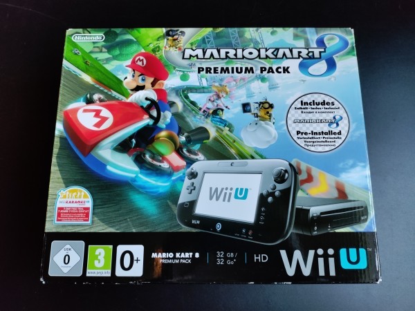 Wii U Konsole Schwarz 32GB "Mario Kart 8" Premium Pack OVP