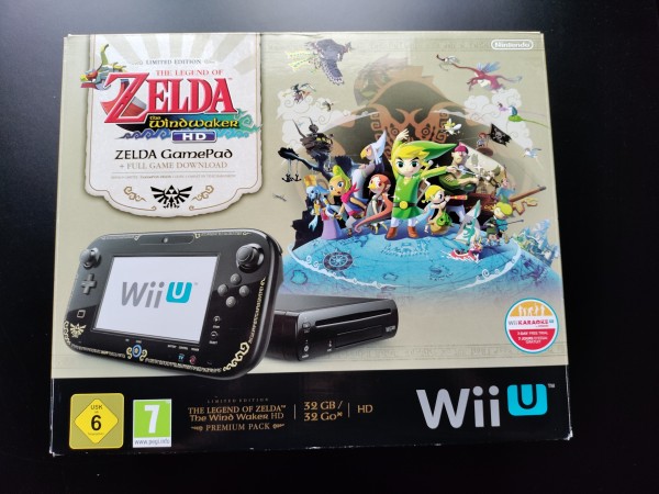 Wii U Konsole Schwarz 32GB "Wind Waker"-Edition OVP inkl 3 Spiele