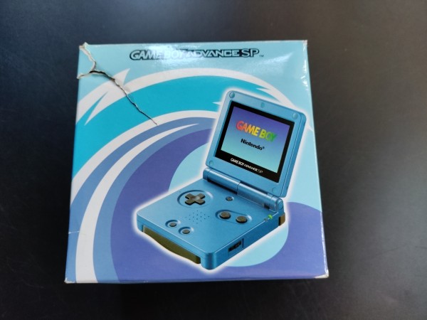 Game Boy Advance SP Surf Blue AGS-101 OVP