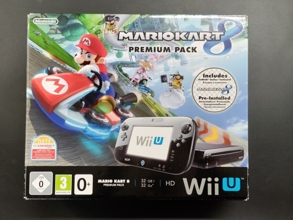 Wii U Konsole Schwarz 32GB "Mario Kart 8" Premium Pack OVP