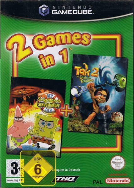 2 Games in 1: Der Spongebob Schwammkopf Film + Tak 2: Der Stab der Träume OVP