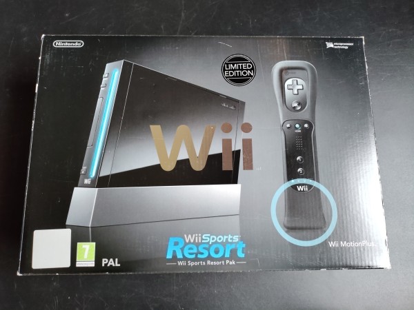 Wii Konsole Schwarz - Wii Sports Resort Pack OVP