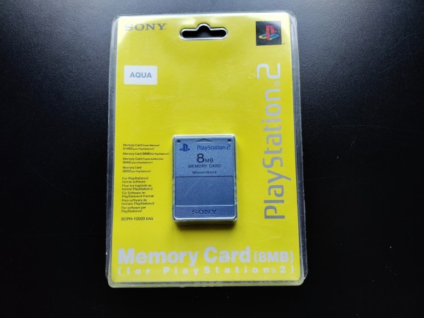 PlayStation 2 Memory Card Aqua Blue 8 MB OVP