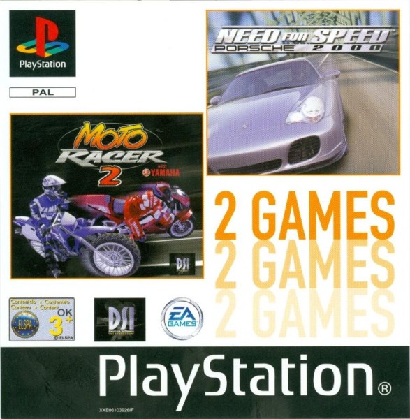 2 Games: Need for Speed: Porsche + Moto Racer 2 OVP