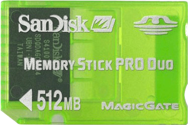 Memory Stick PRO Duo Grün Transparent