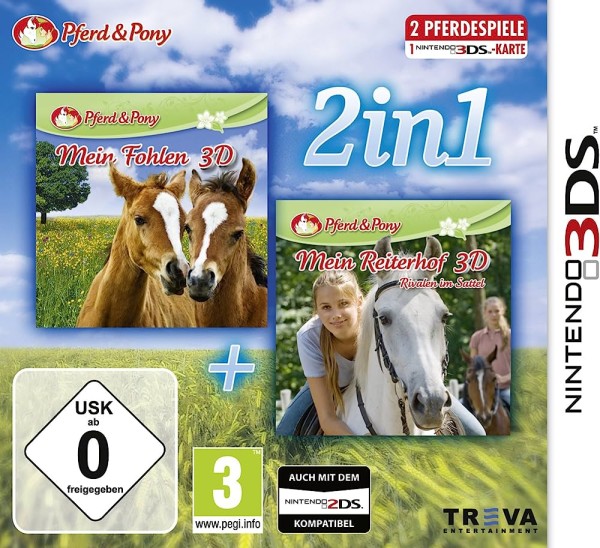 Pferd & Pony 2in1: Mein Fohlen 3DS + Mein Reiterhof 3D OVP