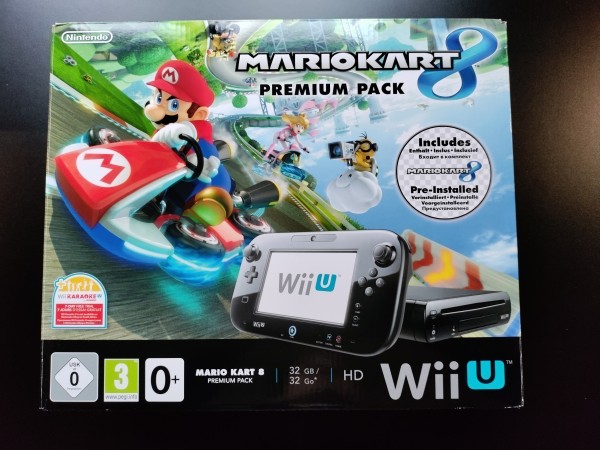 Wii U Konsole Schwarz 32GB "Mario Kart 8" Premium Pack OVP