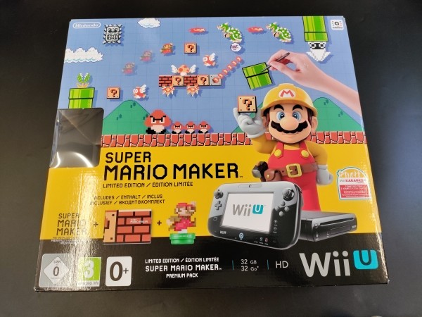 Wii U Konsole Schwarz 32GB "Super Mario Maker" Premium Pack OVP